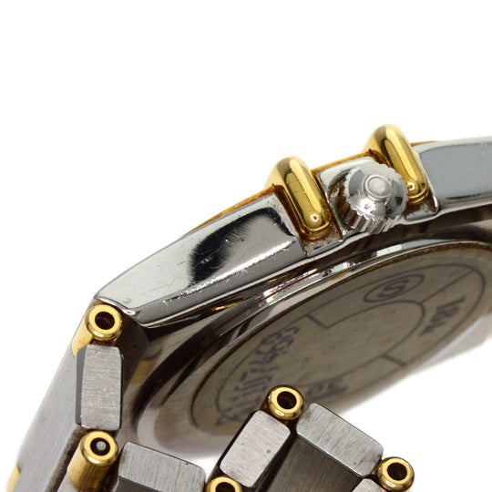 OMEGA Watches Quartz Stainless Steel Silver Constellation flat bezel gold dial