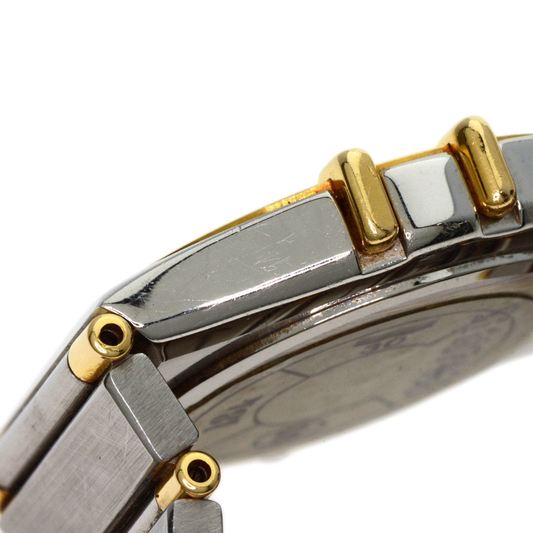 OMEGA Watches Quartz Stainless Steel Silver Constellation flat bezel gold dial
