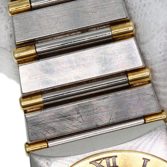 OMEGA Watches Quartz Stainless Steel Silver Constellation flat bezel gold dial