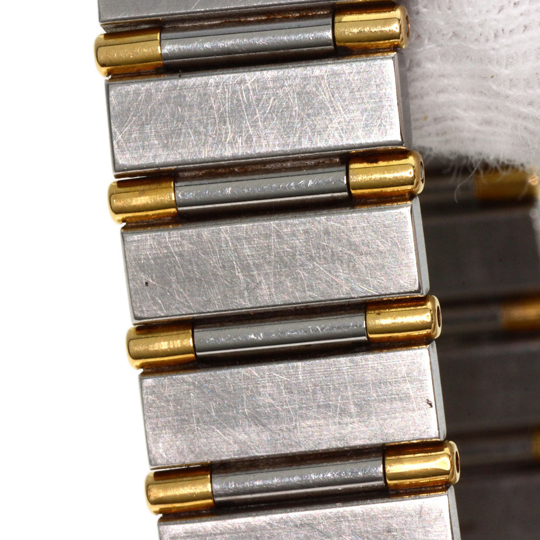 OMEGA Watches Quartz Stainless Steel Silver Constellation flat bezel gold dial