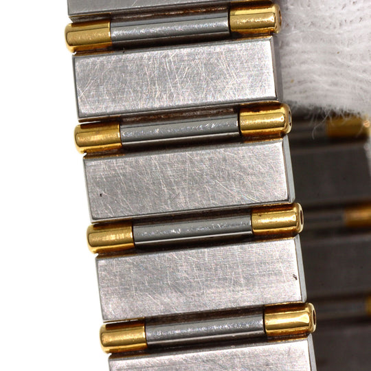OMEGA Watches Quartz Stainless Steel Silver Constellation flat bezel gold dial