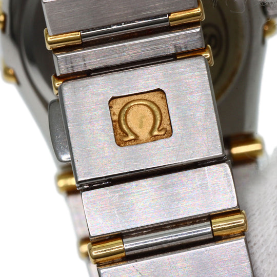 OMEGA Watches Quartz Stainless Steel Silver Constellation flat bezel gold dial