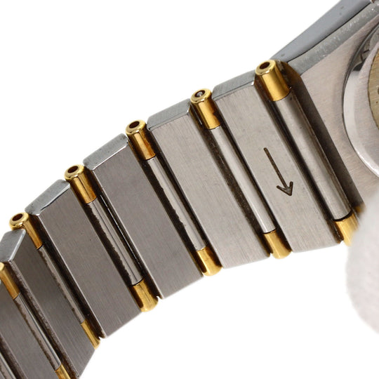 OMEGA Watches Quartz Stainless Steel Silver Constellation flat bezel gold dial