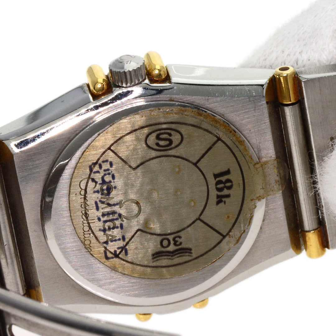 OMEGA Watches Quartz Stainless Steel Silver Constellation flat bezel gold dial