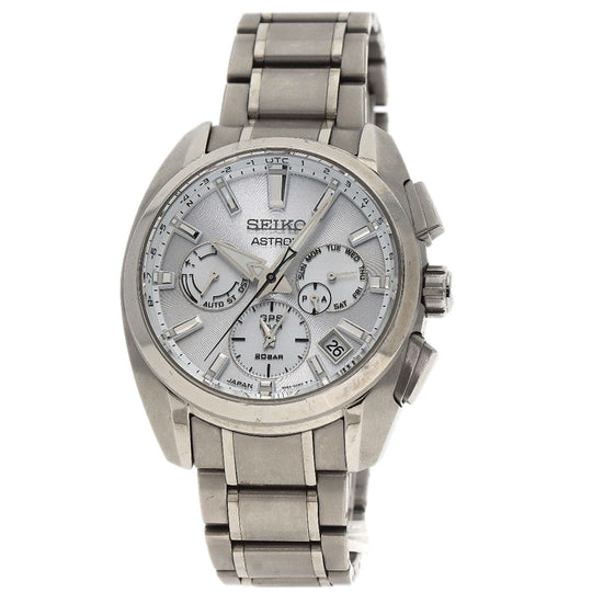 SEIKO Watches Solar Powered SBXC063 Titanium Ceramic , Titanium Ceramic Silver Astron Silver dial mens Used Authentic