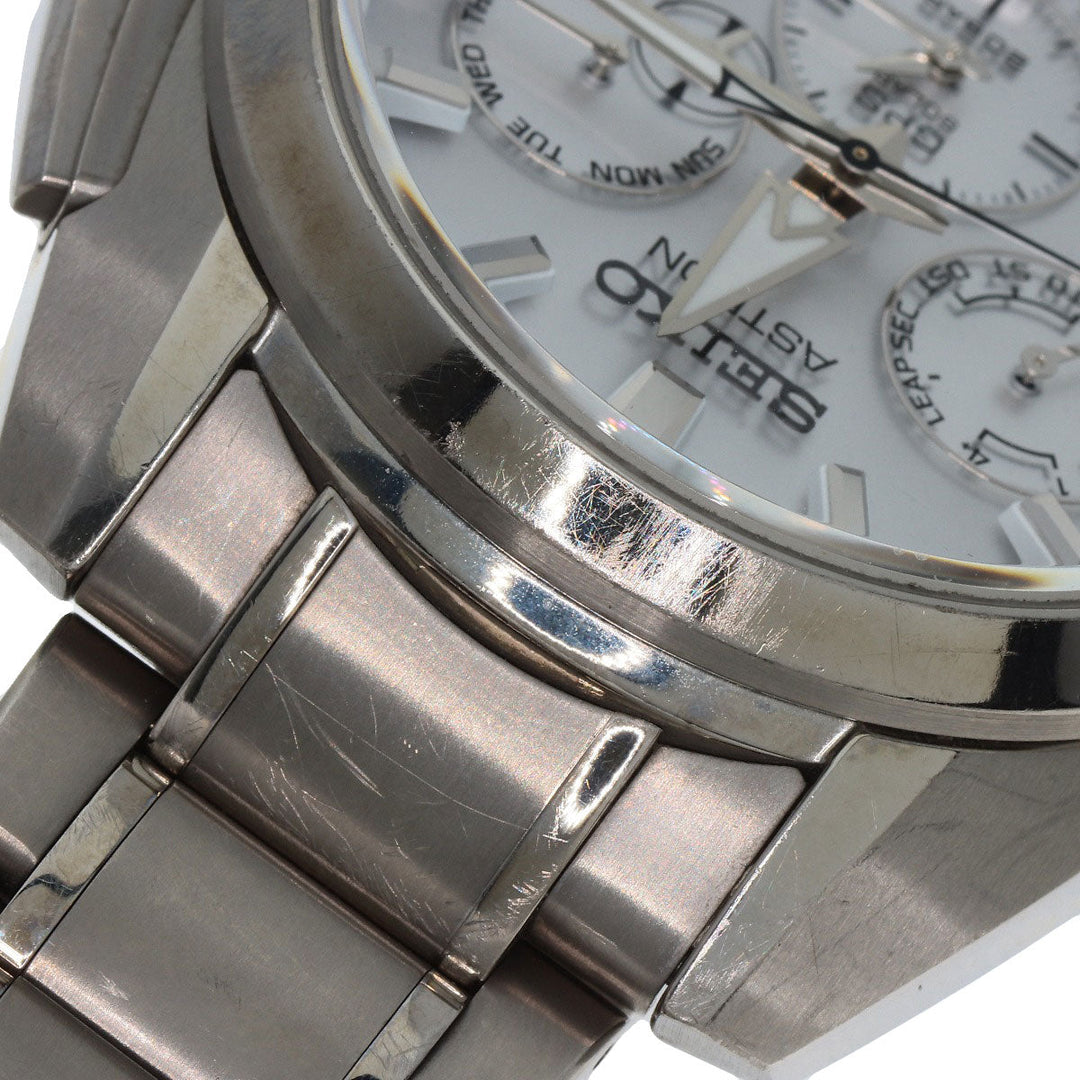 SEIKO Watches Solar Powered SBXC063 Titanium Ceramic , Titanium Ceramic Silver Astron Silver dial mens Used Authentic