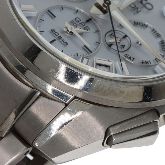 SEIKO Watches Solar Powered SBXC063 Titanium Ceramic , Titanium Ceramic Silver Astron Silver dial mens Used Authentic