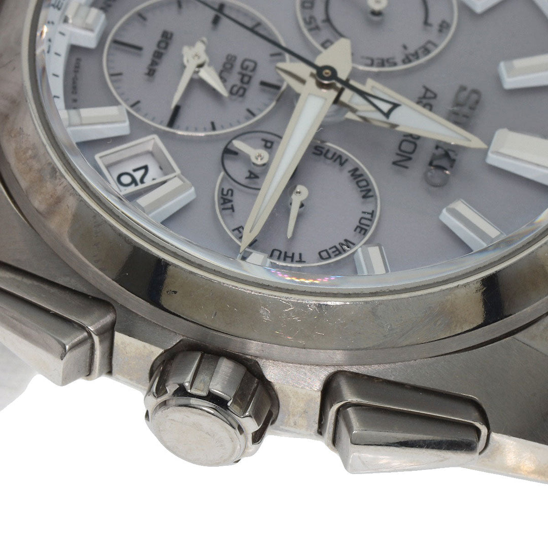 SEIKO Watches Solar Powered SBXC063 Titanium Ceramic , Titanium Ceramic Silver Astron Silver dial mens Used Authentic