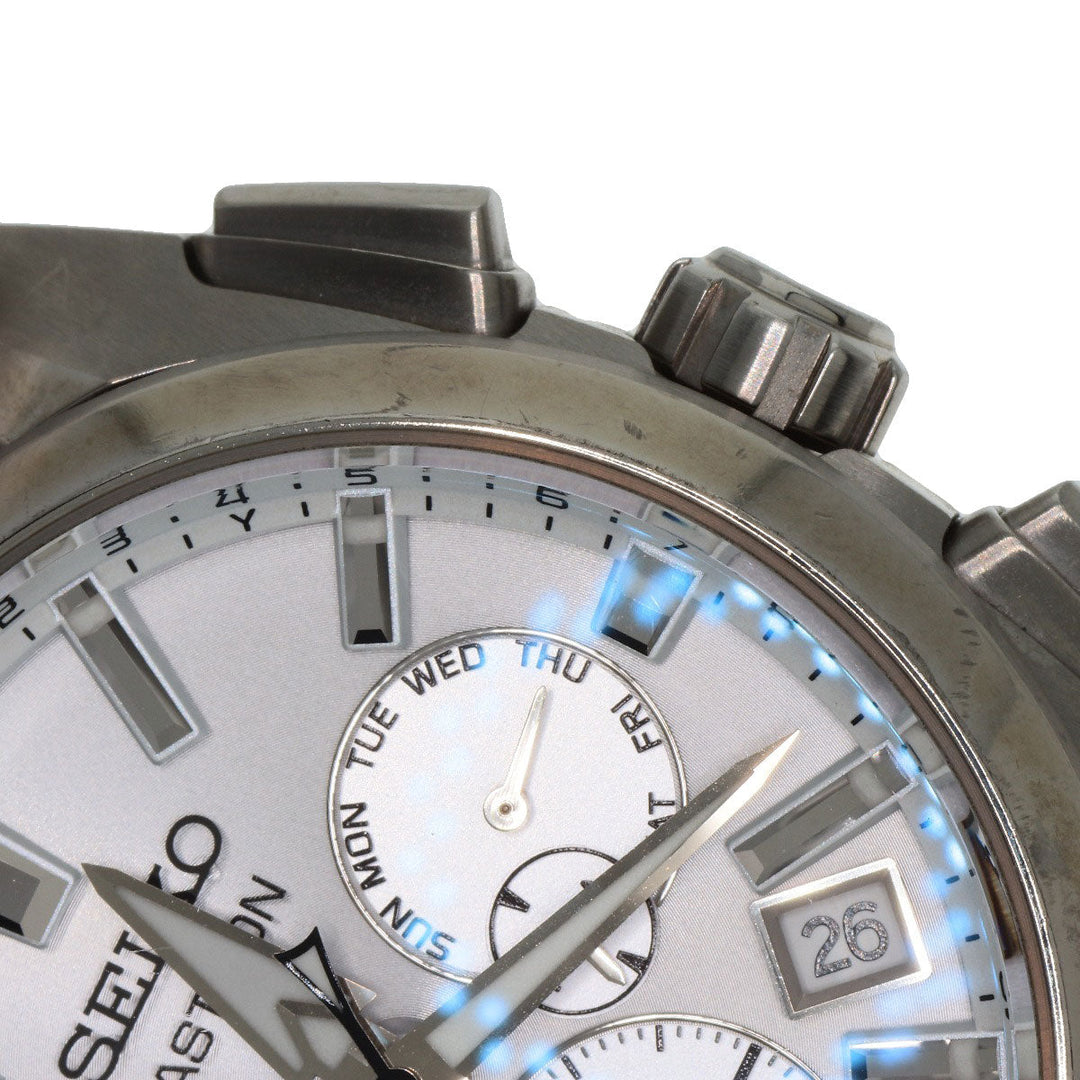 SEIKO Watches Solar Powered SBXC063 Titanium Ceramic , Titanium Ceramic Silver Astron Silver dial mens Used Authentic