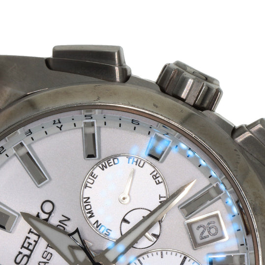 SEIKO Watches Solar Powered SBXC063 Titanium Ceramic , Titanium Ceramic Silver Astron Silver dial mens Used Authentic