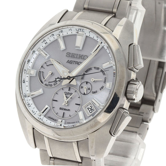 SEIKO Watches Solar Powered SBXC063 Titanium Ceramic , Titanium Ceramic Silver Astron Silver dial mens Used Authentic