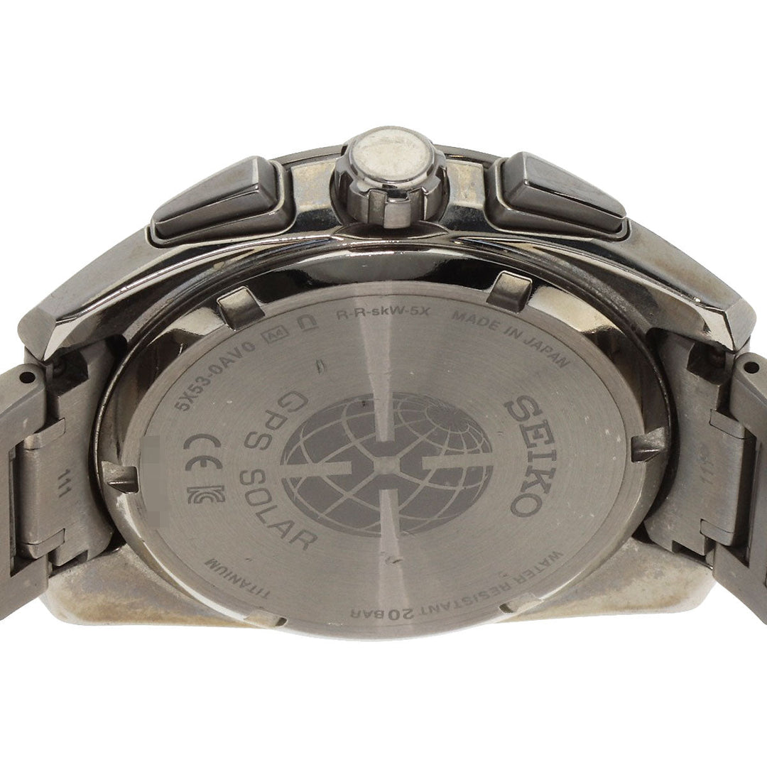 SEIKO Watches Solar Powered SBXC063 Titanium Ceramic , Titanium Ceramic Silver Astron Silver dial mens Used Authentic