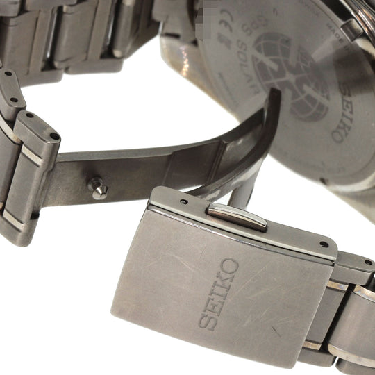 SEIKO Watches Solar Powered SBXC063 Titanium Ceramic , Titanium Ceramic Silver Astron Silver dial mens Used Authentic