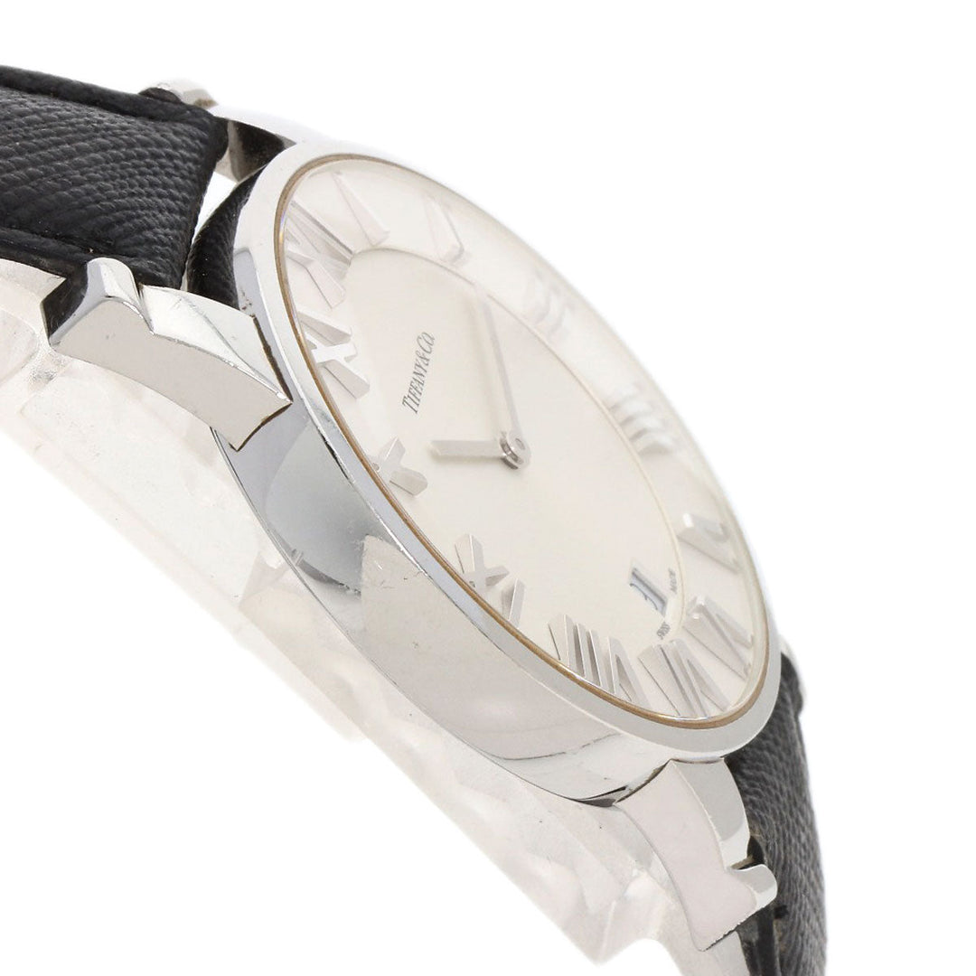 TIFFANY&Co. Watches Quartz Z1800.11.10A21A52A Stainless Steel, Leather Silver Atlas Dome Silver dial mens Used Authentic