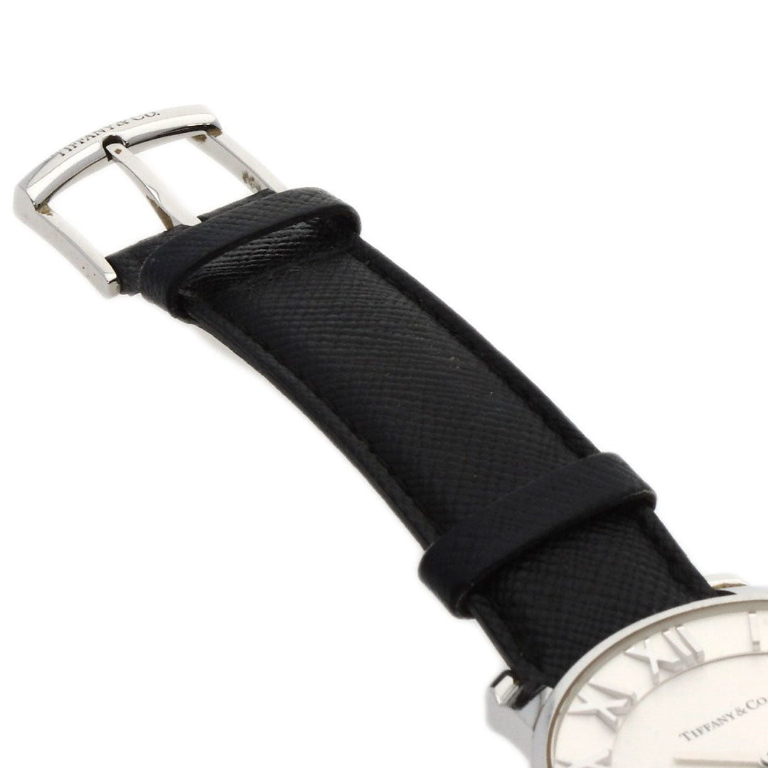 TIFFANY&Co. Watches Quartz Z1800.11.10A21A52A Stainless Steel, Leather Silver Atlas Dome Silver dial mens Used Authentic