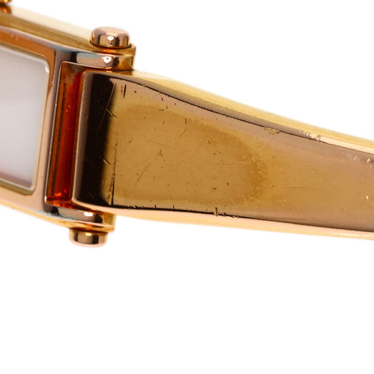 GUCCI Watches Quartz 1500L PGP , PGP gold Square face White shell dial Women Used Authentic