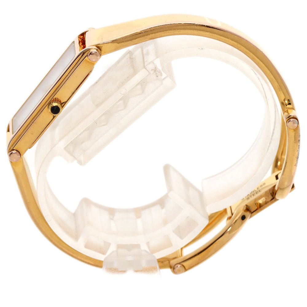 GUCCI Watches Quartz 1500L PGP , PGP gold Square face White shell dial Women Used Authentic