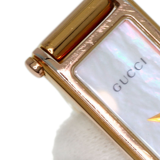 GUCCI Watches Quartz 1500L PGP , PGP gold Square face White shell dial Women Used Authentic