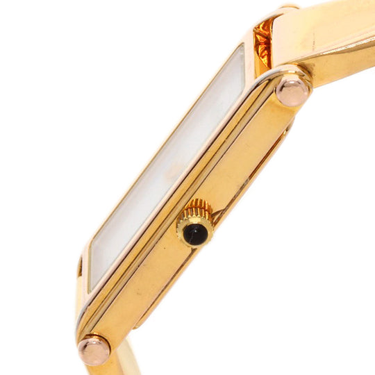 GUCCI Watches Quartz 1500L PGP , PGP gold Square face White shell dial Women Used Authentic