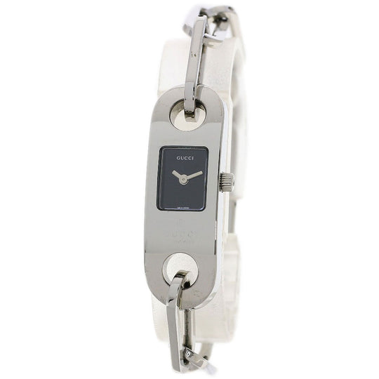 GUCCI Watches Quartz Stainless Steel Silver 6100L black dial