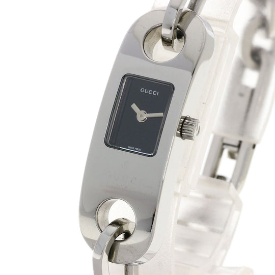GUCCI Watches Quartz Stainless Steel Silver 6100L black dial