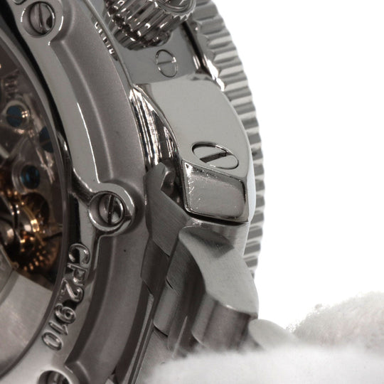 HERMES Watches Mechanical Automatic CP2.910 Stainless Steel , Stainless Steel Silver Clipper Mechanical Diver Chronograph black dial mens Used Authentic
