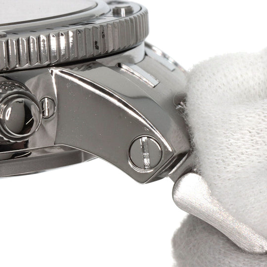 HERMES Watches Mechanical Automatic CP2.910 Stainless Steel , Stainless Steel Silver Clipper Mechanical Diver Chronograph black dial mens Used Authentic