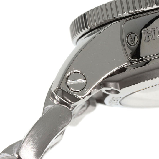 HERMES Watches Mechanical Automatic CP2.910 Stainless Steel , Stainless Steel Silver Clipper Mechanical Diver Chronograph black dial mens Used Authentic