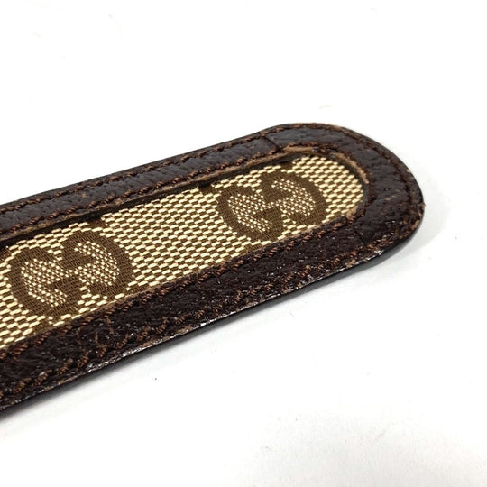 GUCCI belt 114874 GG canvas / leather beige GG 80
