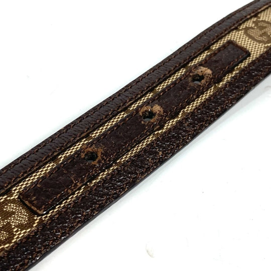 GUCCI belt 114874 GG canvas / leather beige GG 80