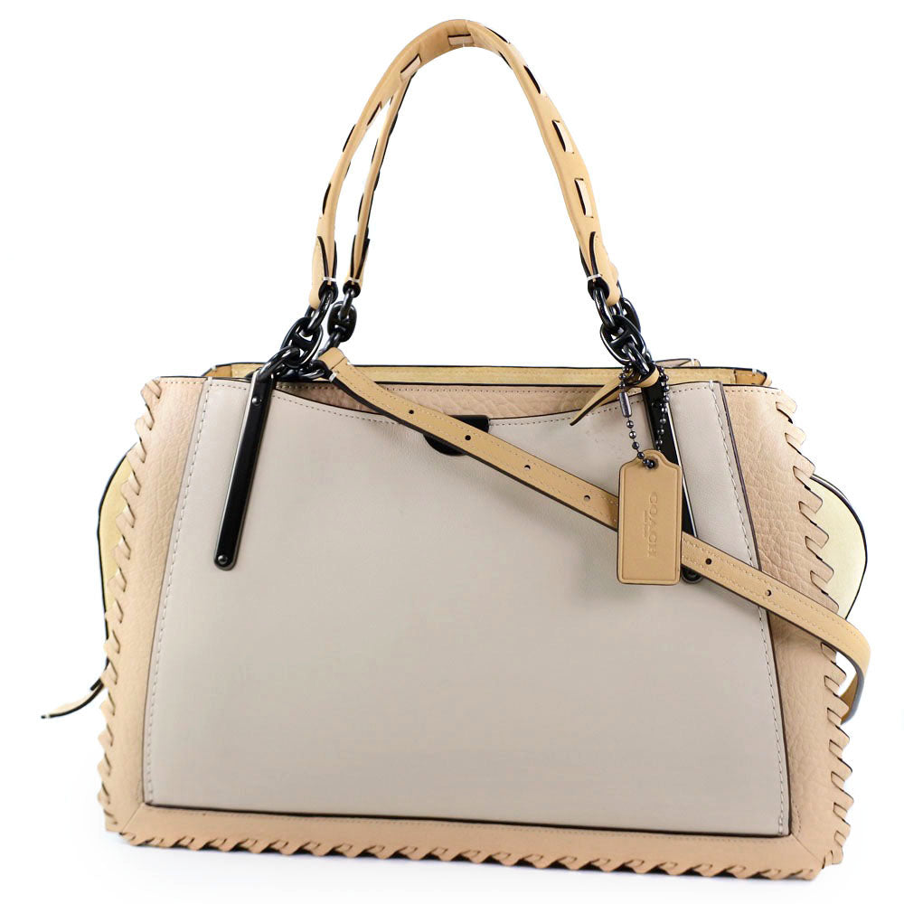 COACH Handbag 69613 Suede, Calfskin Beige / Brown Dreamer 36 Women Used Authentic