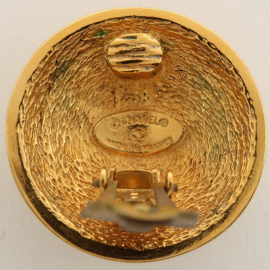 CHANEL Earring Plated Gold gold Matrasse Women Used Authentic