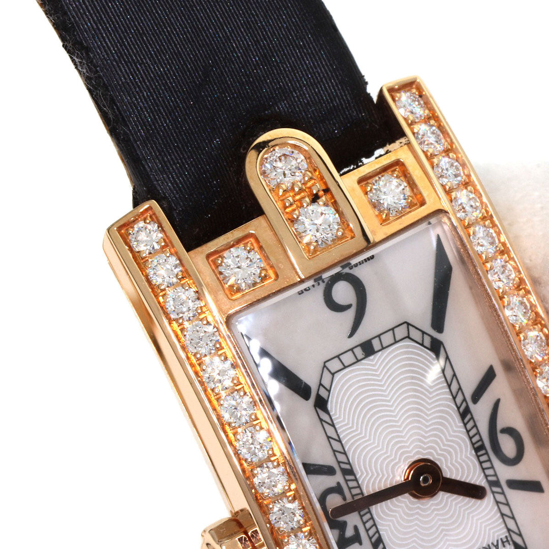 HARRY WINSTON Watches Quartz AVCQHM16 K18PG, Satin, 0.67pt Diamond gold Avenue C Mini White shell dial Women Used Authentic