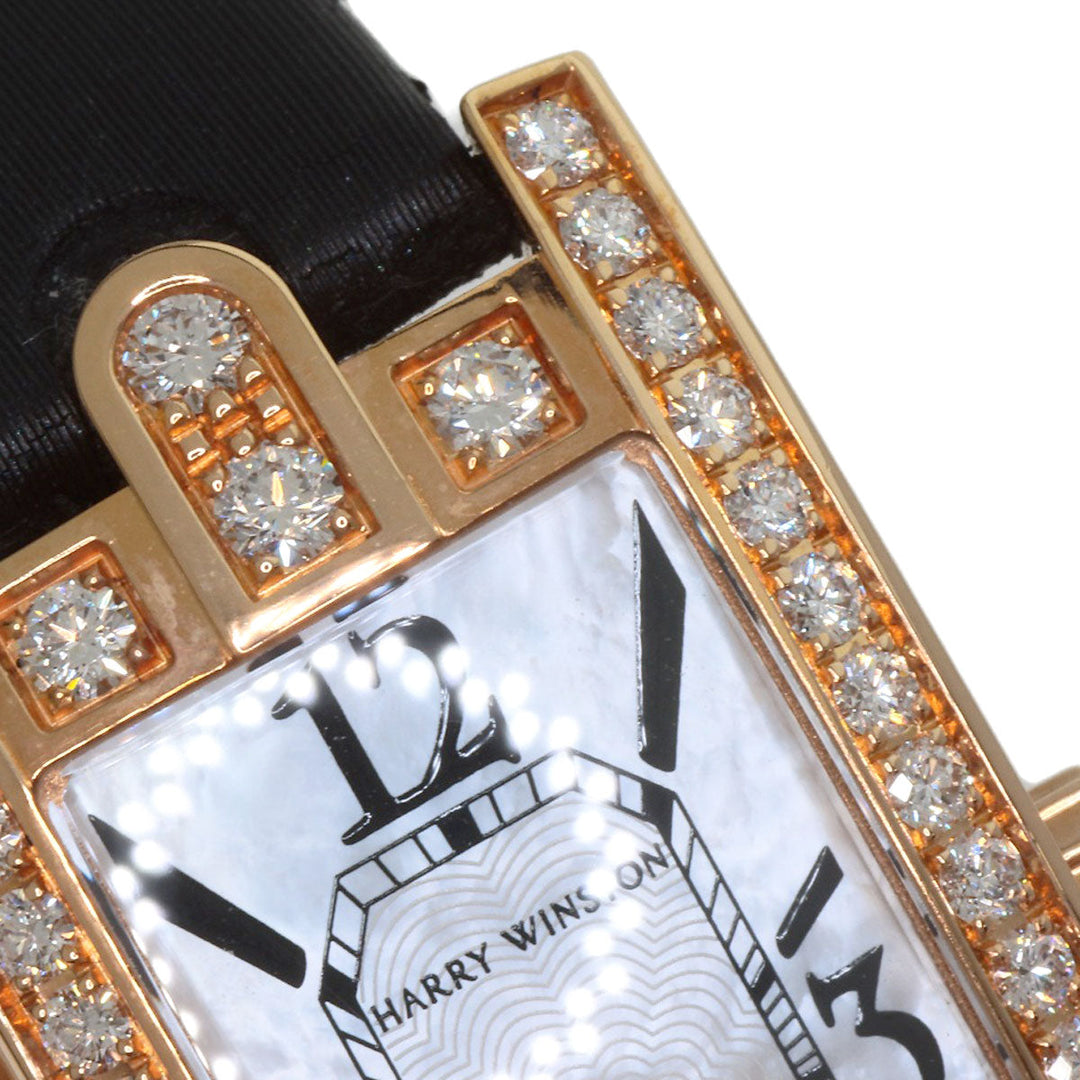 HARRY WINSTON Watches Quartz AVCQHM16 K18PG, Satin, 0.67pt Diamond gold Avenue C Mini White shell dial Women Used Authentic