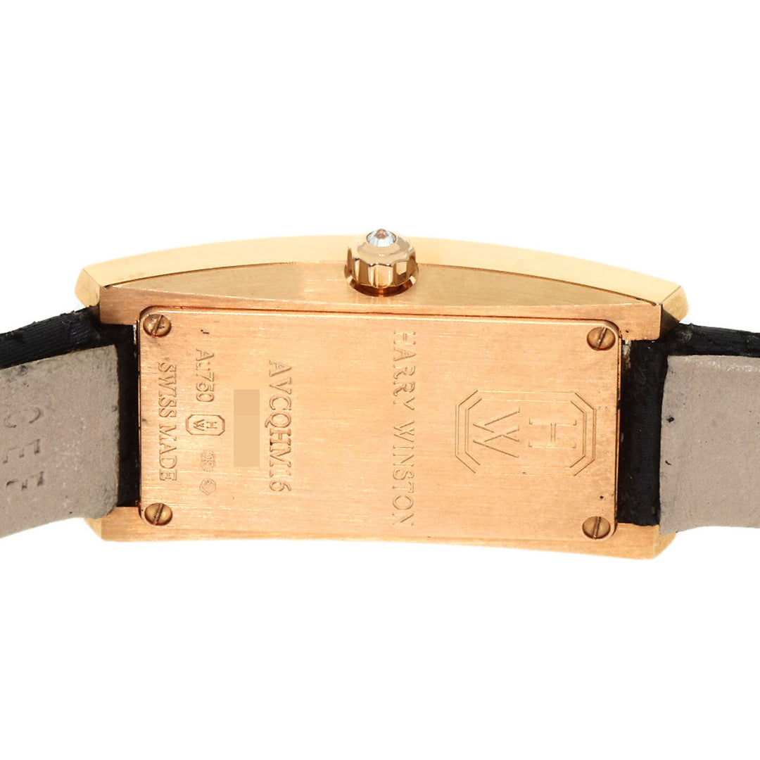 HARRY WINSTON Watches Quartz AVCQHM16 K18PG, Satin, 0.67pt Diamond gold Avenue C Mini White shell dial Women Used Authentic