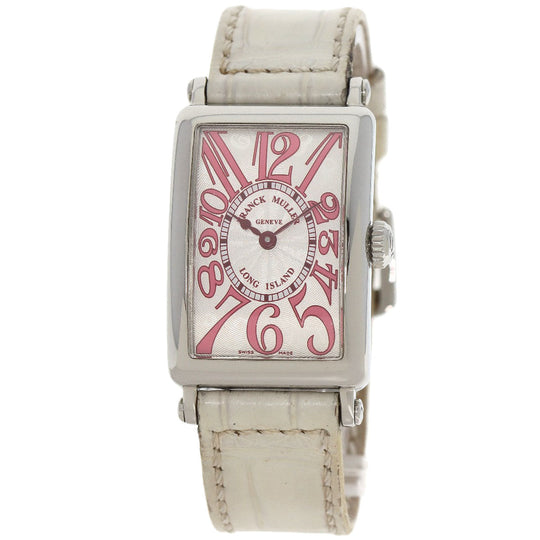 FRANCK MULLER Watches Quartz 902QZJ Stainless Steel, Leather Silver Long Island Japan limited edition 500 pieces Silver dial Women Used Authentic