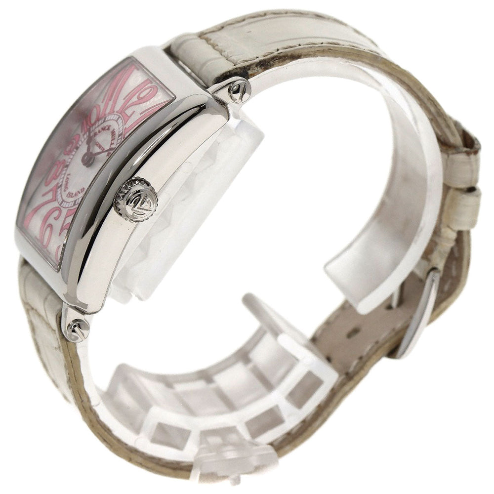 FRANCK MULLER Watches Quartz 902QZJ Stainless Steel, Leather Silver Long Island Japan limited edition 500 pieces Silver dial Women Used Authentic