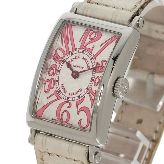 FRANCK MULLER Watches Quartz 902QZJ Stainless Steel, Leather Silver Long Island Japan limited edition 500 pieces Silver dial Women Used Authentic