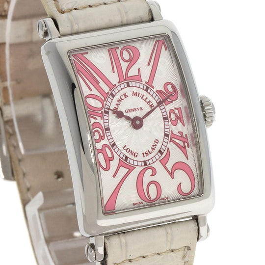 FRANCK MULLER Watches Quartz 902QZJ Stainless Steel, Leather Silver Long Island Japan limited edition 500 pieces Silver dial Women Used Authentic