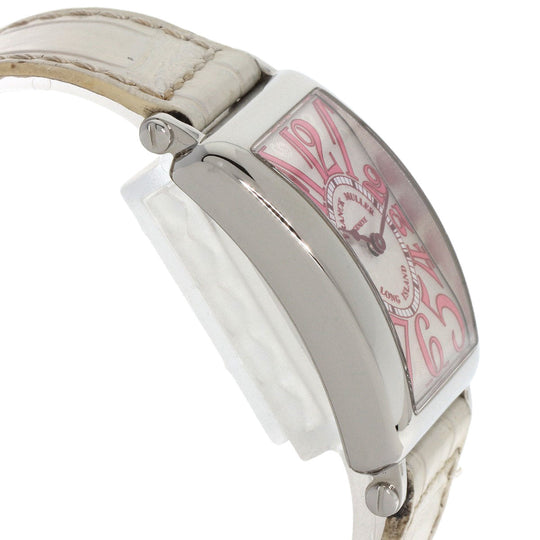FRANCK MULLER Watches Quartz 902QZJ Stainless Steel, Leather Silver Long Island Japan limited edition 500 pieces Silver dial Women Used Authentic