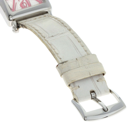FRANCK MULLER Watches Quartz 902QZJ Stainless Steel, Leather Silver Long Island Japan limited edition 500 pieces Silver dial Women Used Authentic