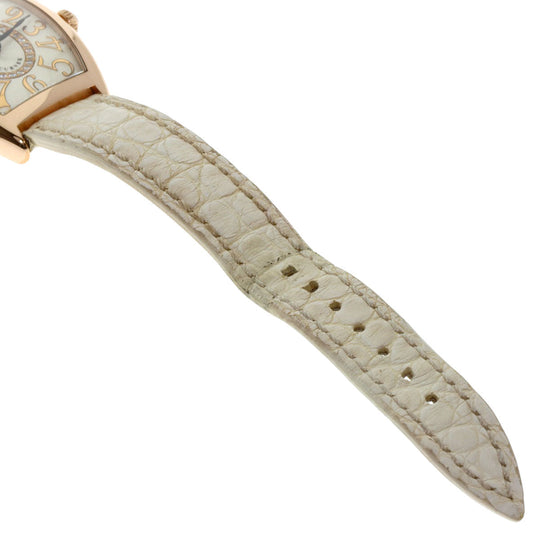 FRANCK MULLER Watches Quartz 1752QZRELCD1R K18PG, leather gold Tono Carvex Releaf Diamond Ivory dial Women Used Authentic