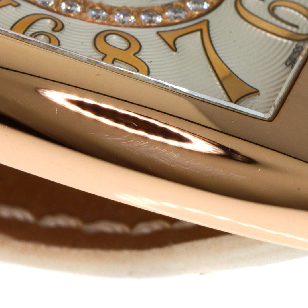 FRANCK MULLER Watches Quartz 1752QZRELCD1R K18PG, leather gold Tono Carvex Releaf Diamond Ivory dial Women Used Authentic
