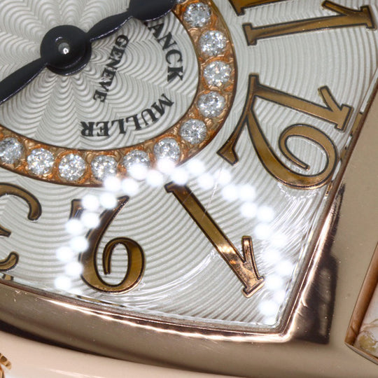 FRANCK MULLER Watches Quartz 1752QZRELCD1R K18PG, leather gold Tono Carvex Releaf Diamond Ivory dial Women Used Authentic