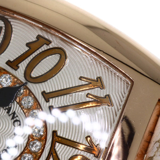FRANCK MULLER Watches Quartz 1752QZRELCD1R K18PG, leather gold Tono Carvex Releaf Diamond Ivory dial Women Used Authentic