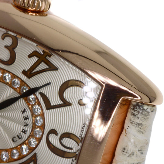 FRANCK MULLER Watches Quartz 1752QZRELCD1R K18PG, leather gold Tono Carvex Releaf Diamond Ivory dial Women Used Authentic