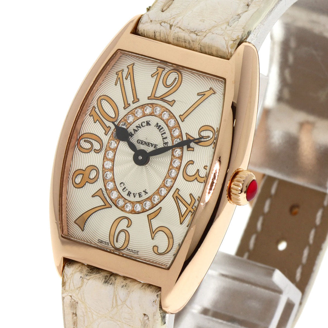 FRANCK MULLER Watches Quartz 1752QZRELCD1R K18PG, leather gold Tono Carvex Releaf Diamond Ivory dial Women Used Authentic