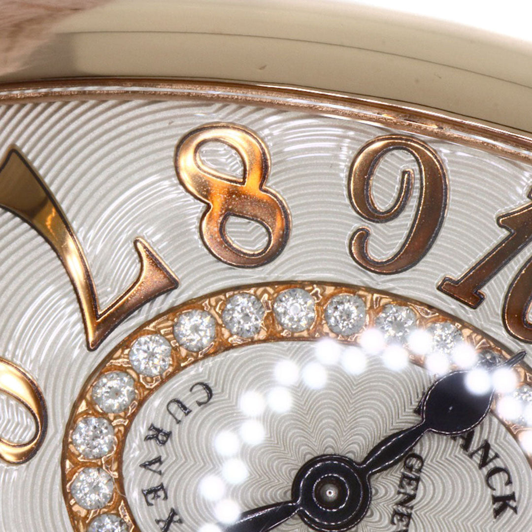 FRANCK MULLER Watches Quartz 1752QZRELCD1R K18PG, leather gold Tono Carvex Releaf Diamond Ivory dial Women Used Authentic