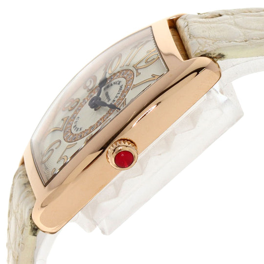 FRANCK MULLER Watches Quartz 1752QZRELCD1R K18PG, leather gold Tono Carvex Releaf Diamond Ivory dial Women Used Authentic