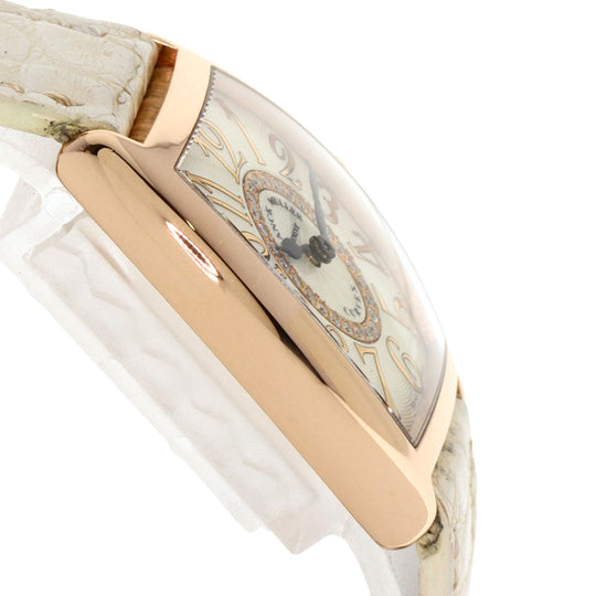 FRANCK MULLER Watches Quartz 1752QZRELCD1R K18PG, leather gold Tono Carvex Releaf Diamond Ivory dial Women Used Authentic